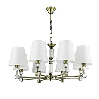 Люстра подвесная Брокка (Brocca) A4093LM-8AB Arte Lamp белая на 8 ламп, основание античное бронза в стиле современный классический Люстра подвесная Брокка (Brocca) A4093LM-8AB Arte Lamp белая на 8 ламп, основание античное бронза в стиле современный классический